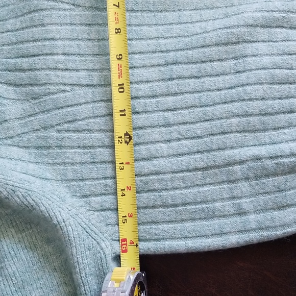 Cute Mango Light Green Princess Puffed Sleeve Barbie Crop Sweater XS - Picture 5 of 11